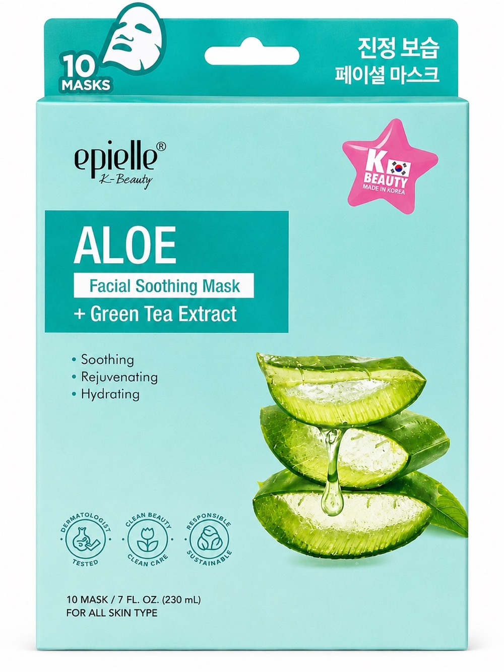 Aloe Facial Soothing Mask with Green Tea Extract